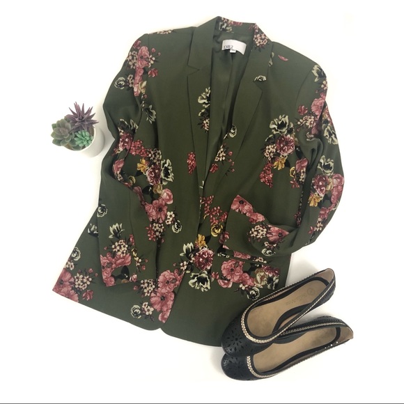 SOLD! DR2 Daniel Rainn Green Floral Print Blazer - Picture 10 of 10